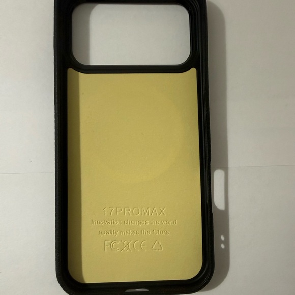 Soft Leather Shell case for iPhone 17Pro Max - Black and Orange - Picture 2 of 4